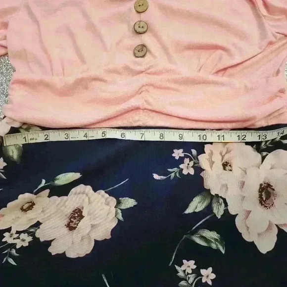 PRINTED FLORAL  LONG SLEEVE FLARE DRESS SIZE 10 - Picture 6 of 6